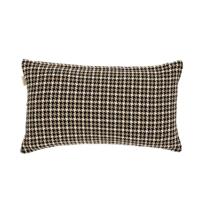 Houndstooth Pillow, brown, 21 x 12