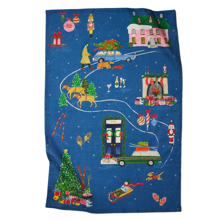 Home For the Holidays Tea Towel