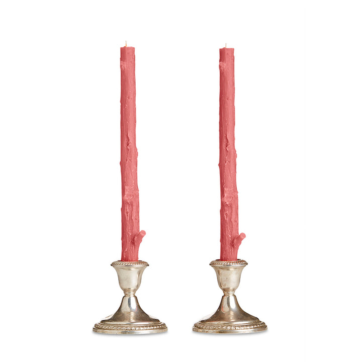 Stick Candles, Cedar/pair, Watermelon Pink