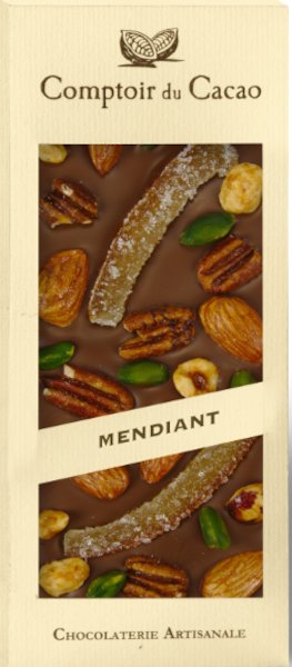 Comptoir du Cacao Milk chocolate bar w/ mendiants