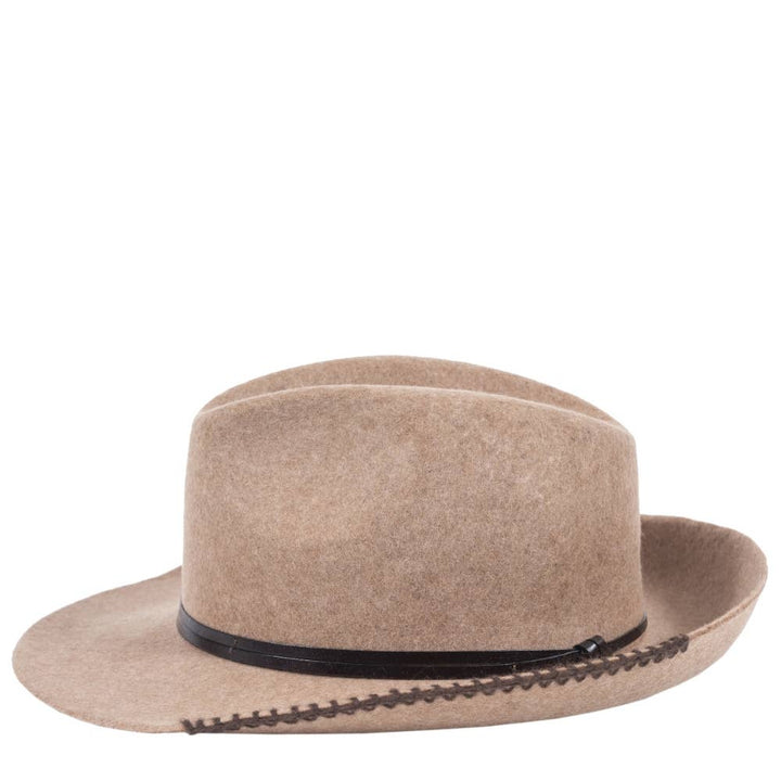 FELT HAT - leather & knit link