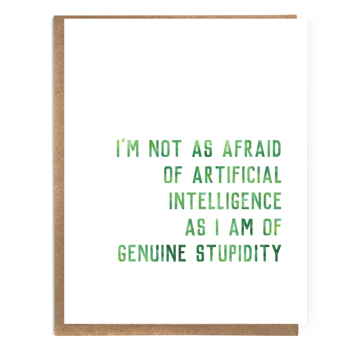 Funny Progressive Card; Artificial Intelligence; Lefty Humor