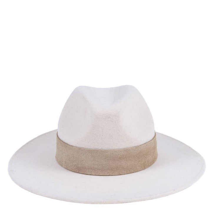 WIDE BRIM HAT - leather braid