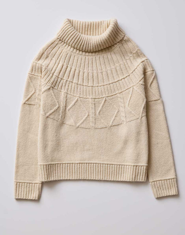 Neve Cable Turtleneck, birch