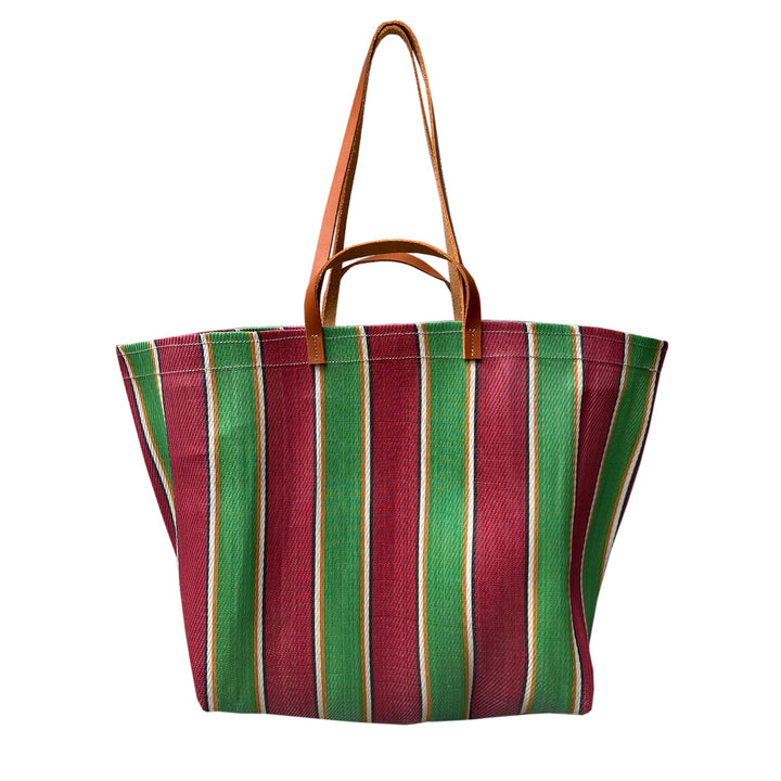 Market Bag, green/red, Lrg