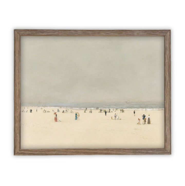 Coastal Beach Vintage Art, stinson wood frame,8 x 10