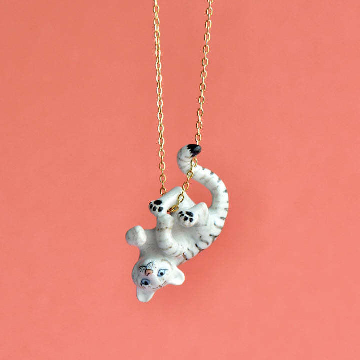 White Tiger Cub Necklace