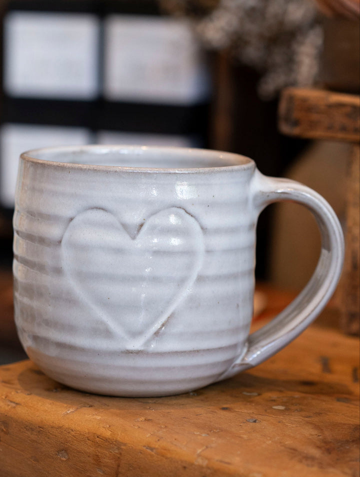 LWP Rounded Heart Mug, 16 oz, white