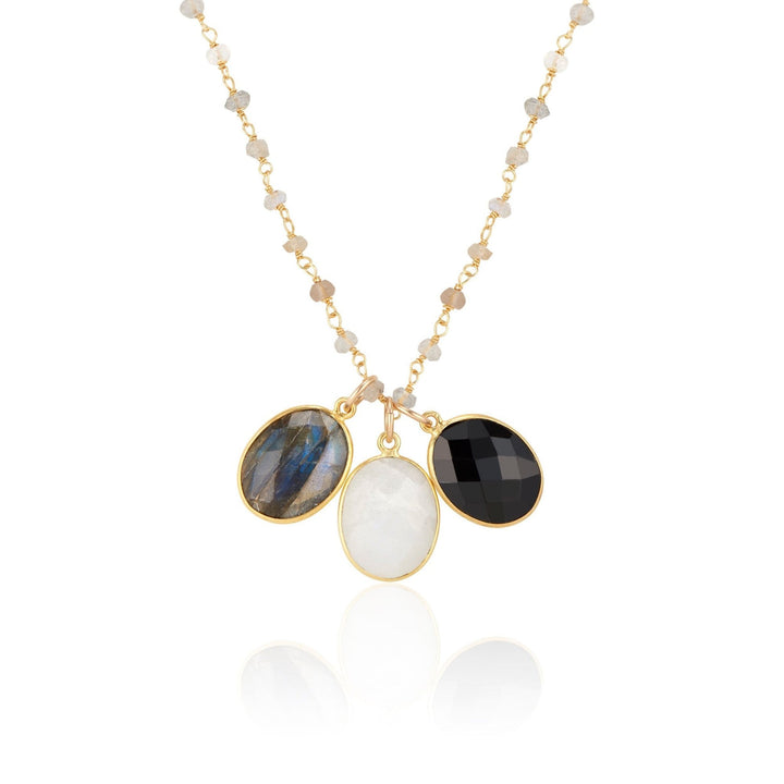 Olivia Statement Necklace, multi gemstone