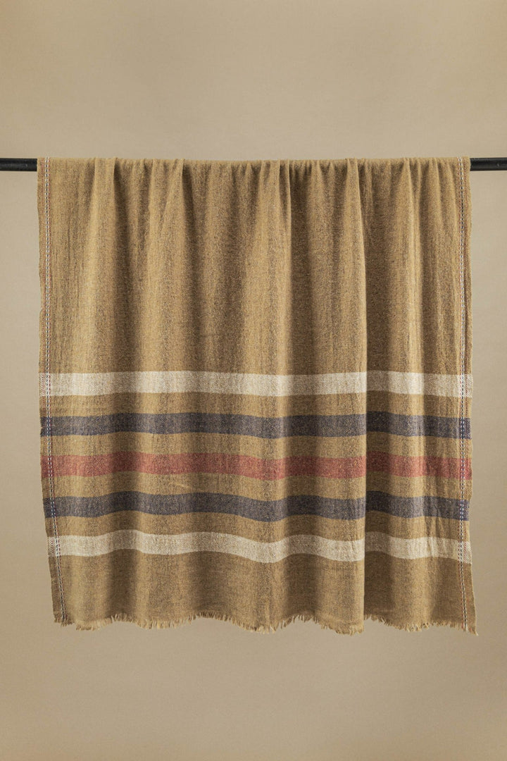 Wool Blanket No 72, ochre