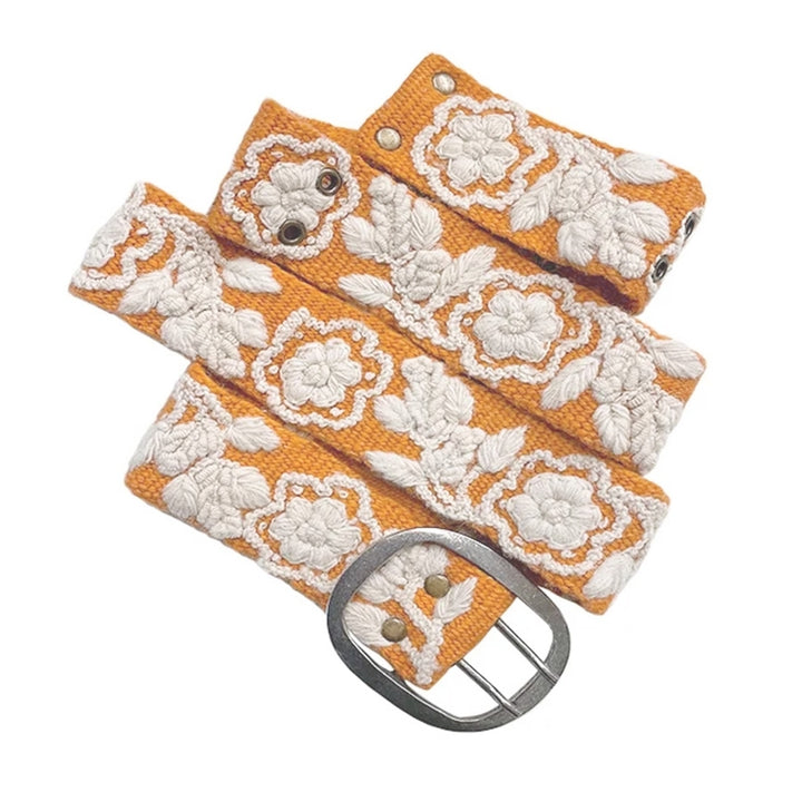Two-Tone Belt, camel/cream, large