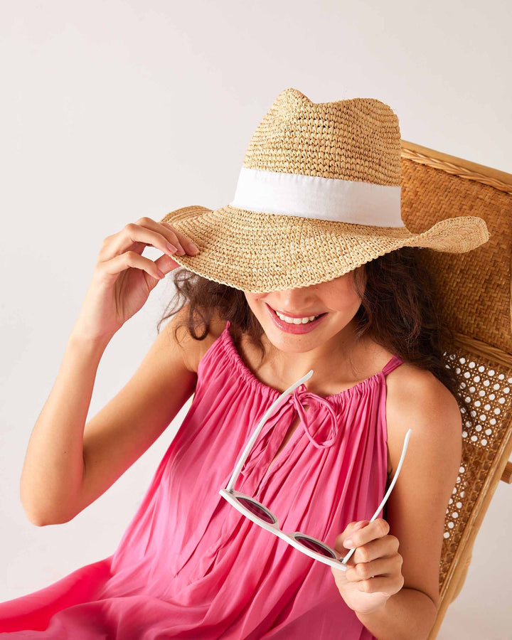 Seagrove Straw Hat - White - One Size