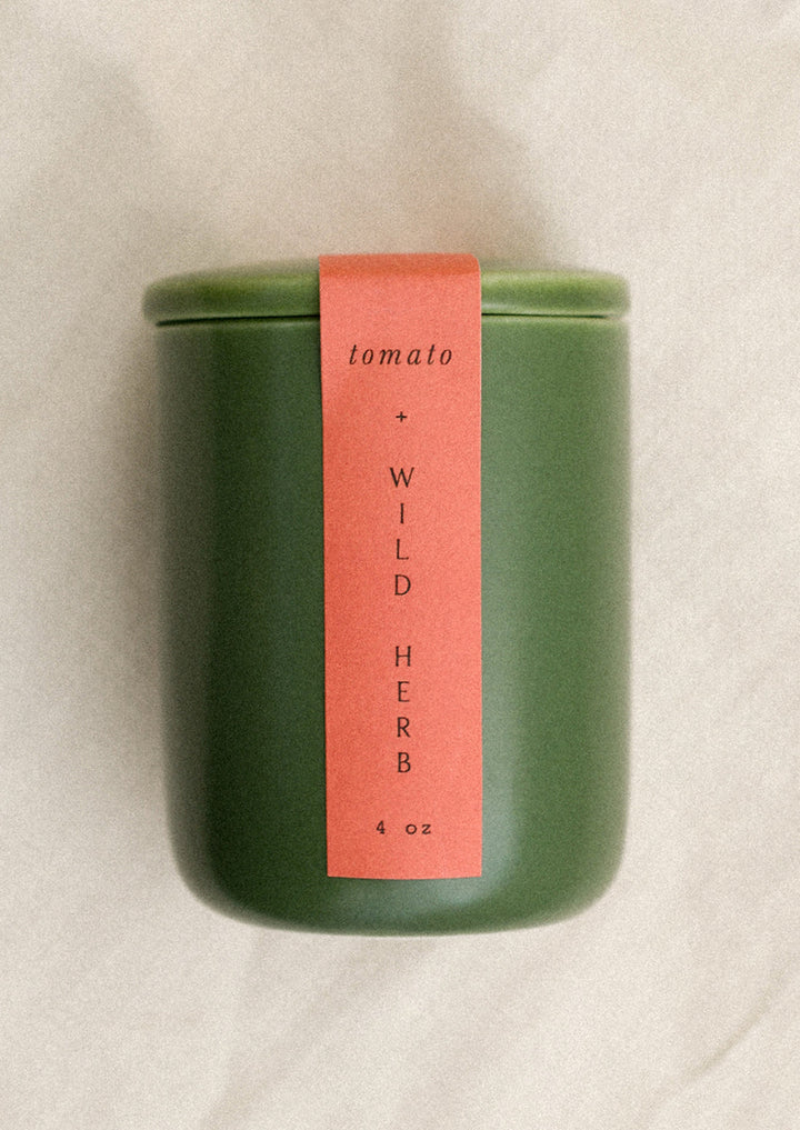 MINI BOTANIST CANDLE, tomato & wild herb