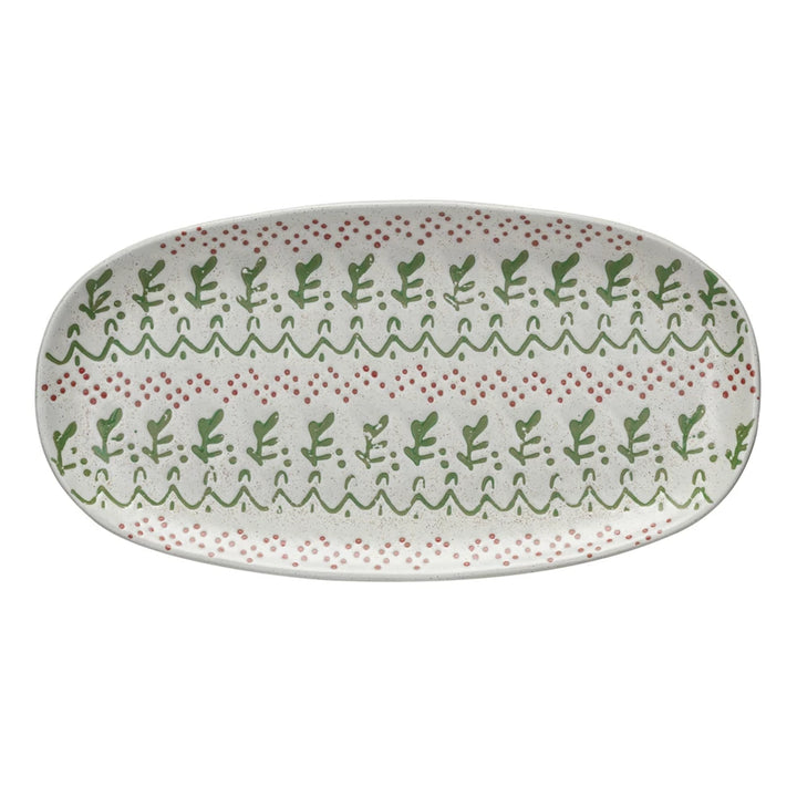Stoneware platter, scandi style 13 x 7