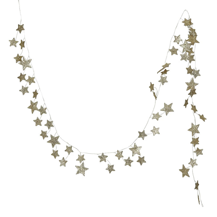Glitter star garland