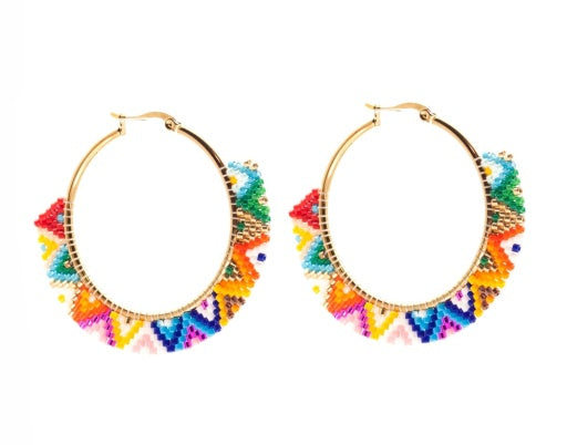 AZTECA HOOPS ~ SALTY BABES