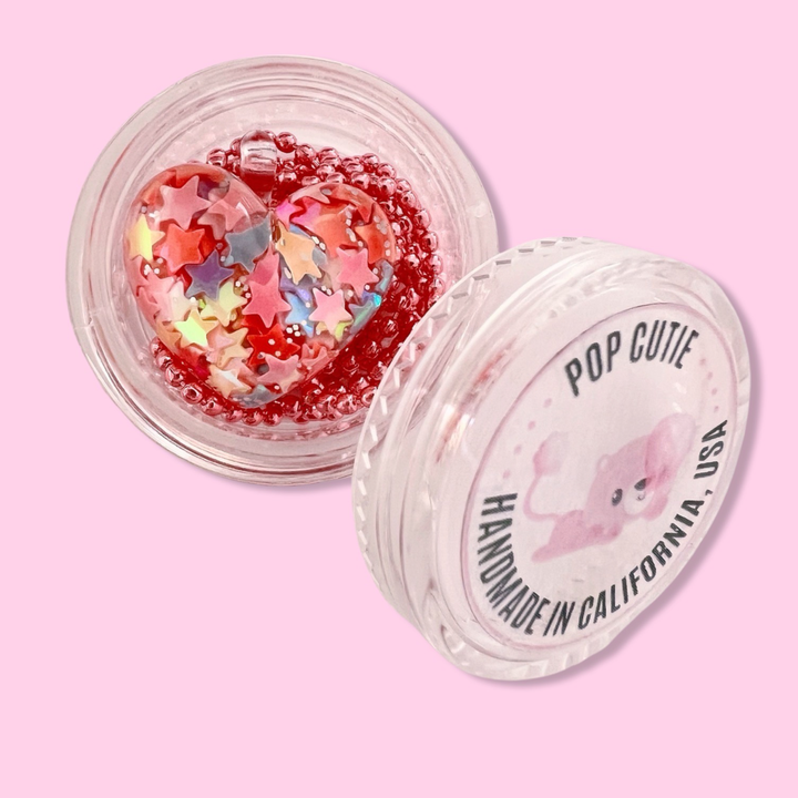 Pop Cutie Star Heart Kids Necklace - Handmade - Valentines