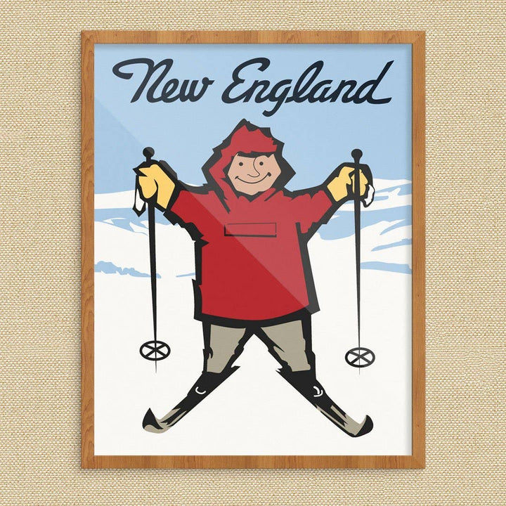 Fridgedoor - New England Happy Skier Magnet