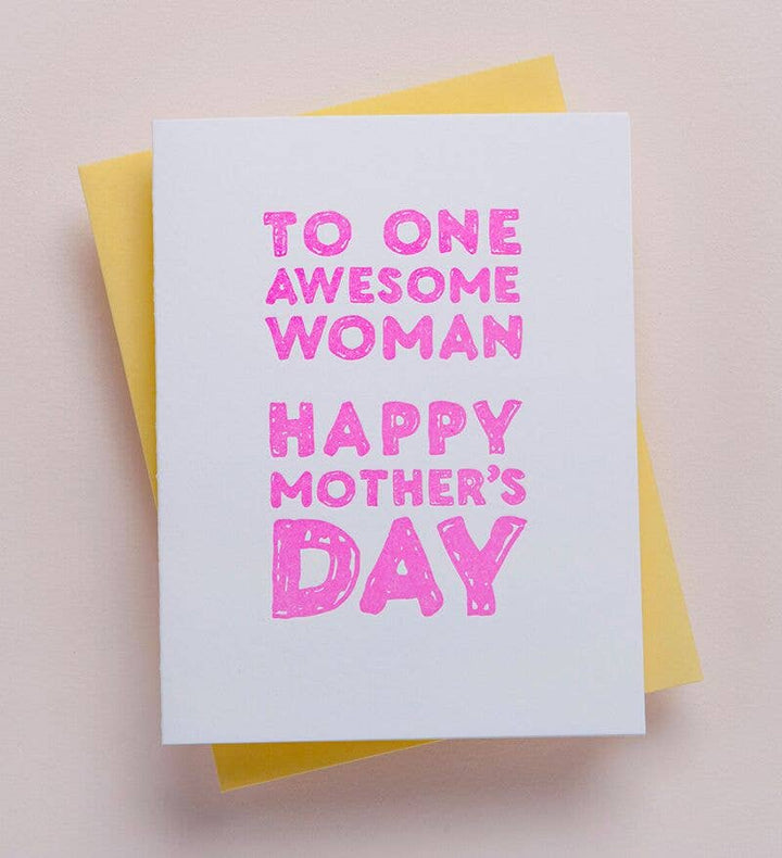 One Awesome Woman - Mothers Day Greeting Card