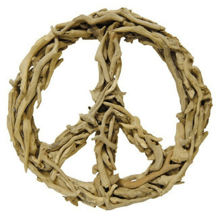 wood peace wall hanging