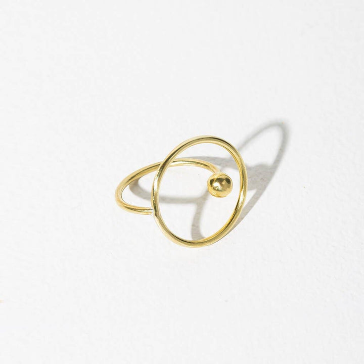 Ripple Adjustable Ring | Brass