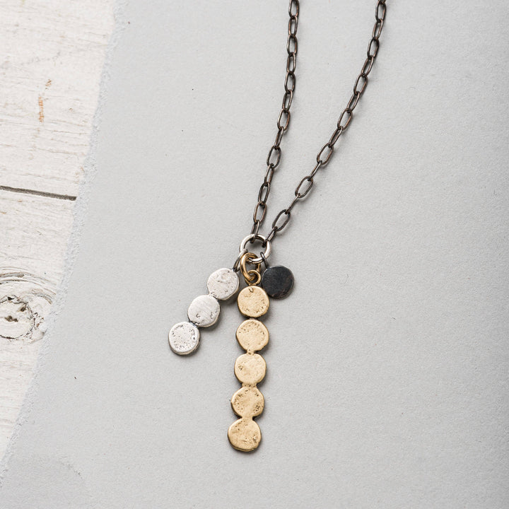 Alchemy Mixed Metal Drop Necklace