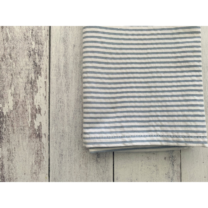Hemmed Seersucker Cloth Napkins, set of 4, gray blue