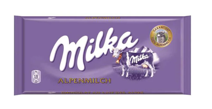 Milka Alpine Milk Chocolate, Alpenmilch, 3.5 oz (100 g)