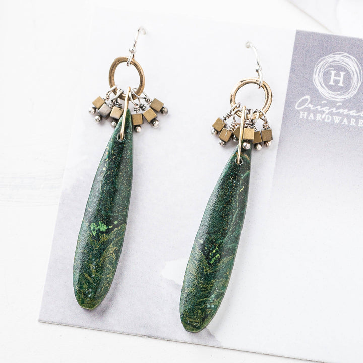 African Jade Teardrop Earrings