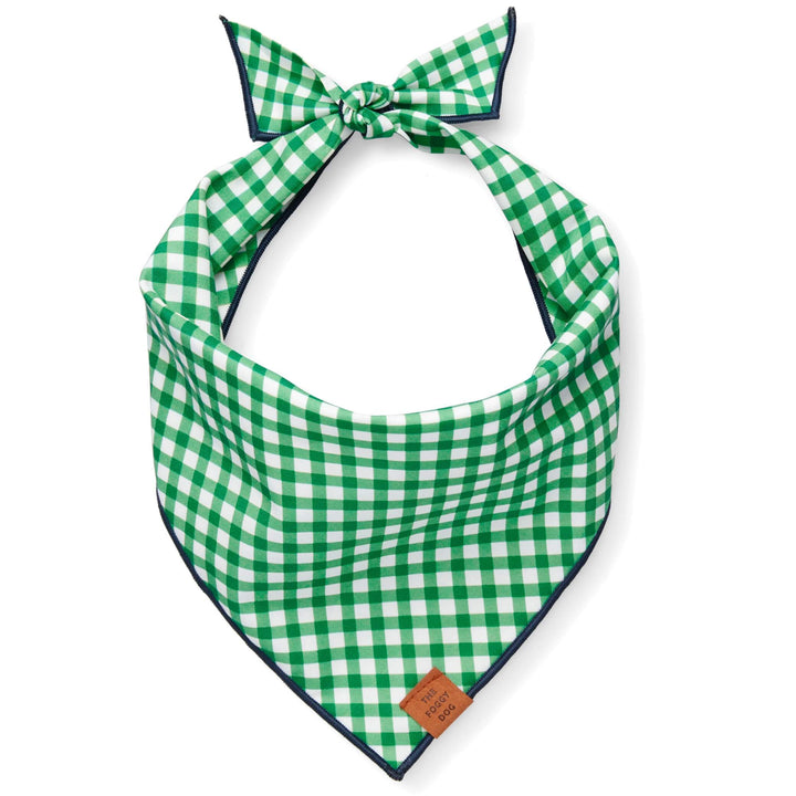 Grass Gingham St. Patrick's Day Dog Bandana
