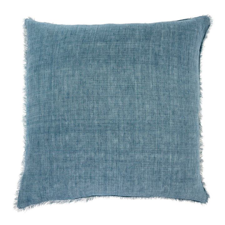 Lina Linen Pillow, Artic Blue, 24x24
