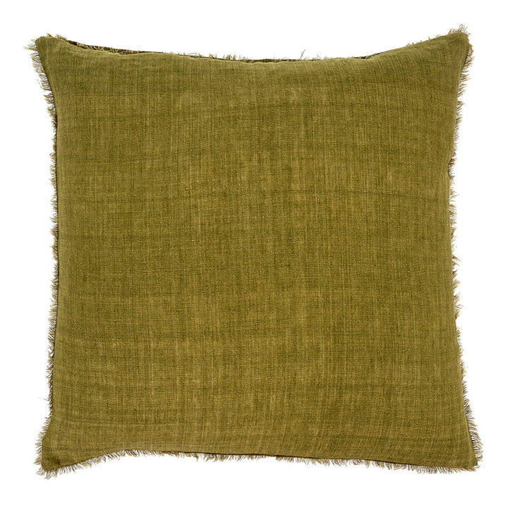 green throw pillow