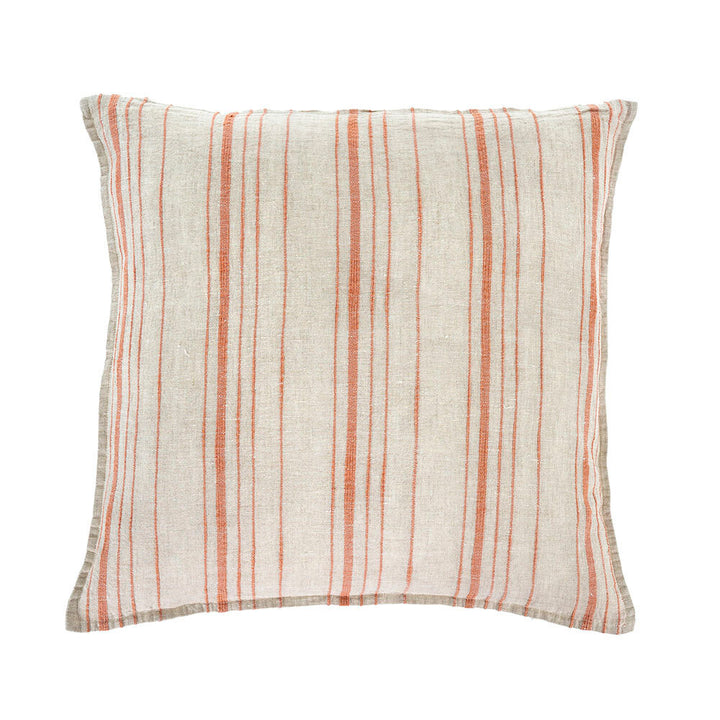 Luca Linen Pillow, coral, 20 x 20