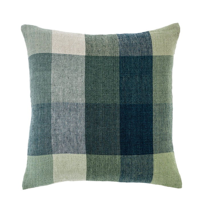 Piedmont Linen Pillow, blue/green, 20x20