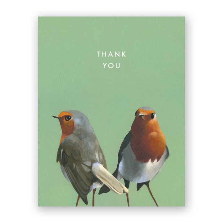 European Robin Thank You Greeting Card: Single