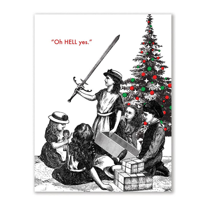 Christmas Sword Greeting Card: Single