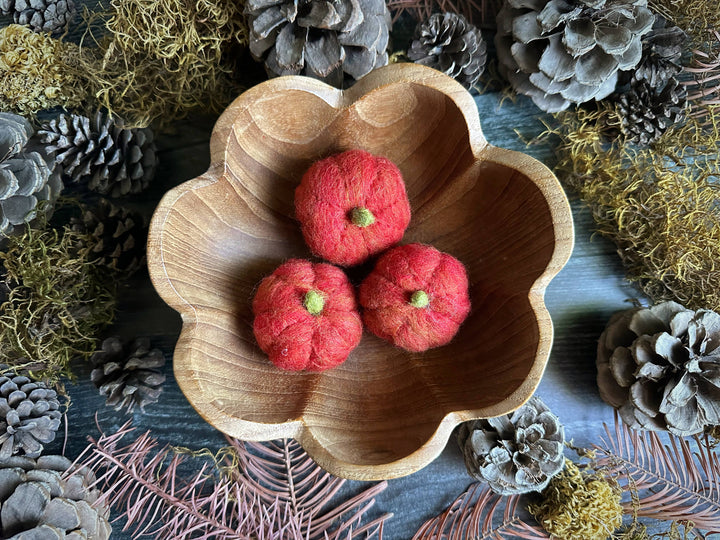 Felted Wool Mini Pumpkin