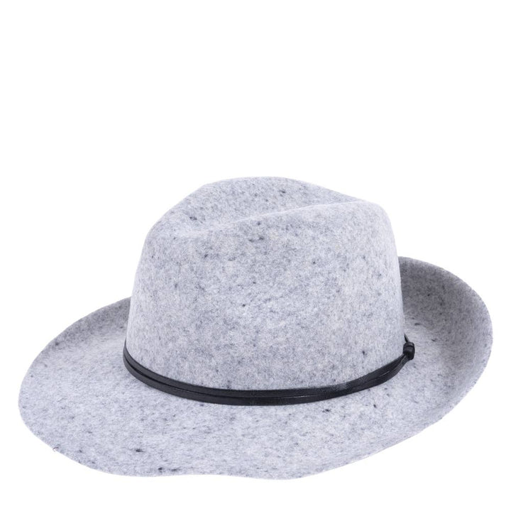 FELT HAT - leather tie