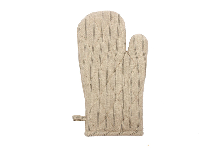 Oven Gloves Provincial Stripe in Burnt Olive