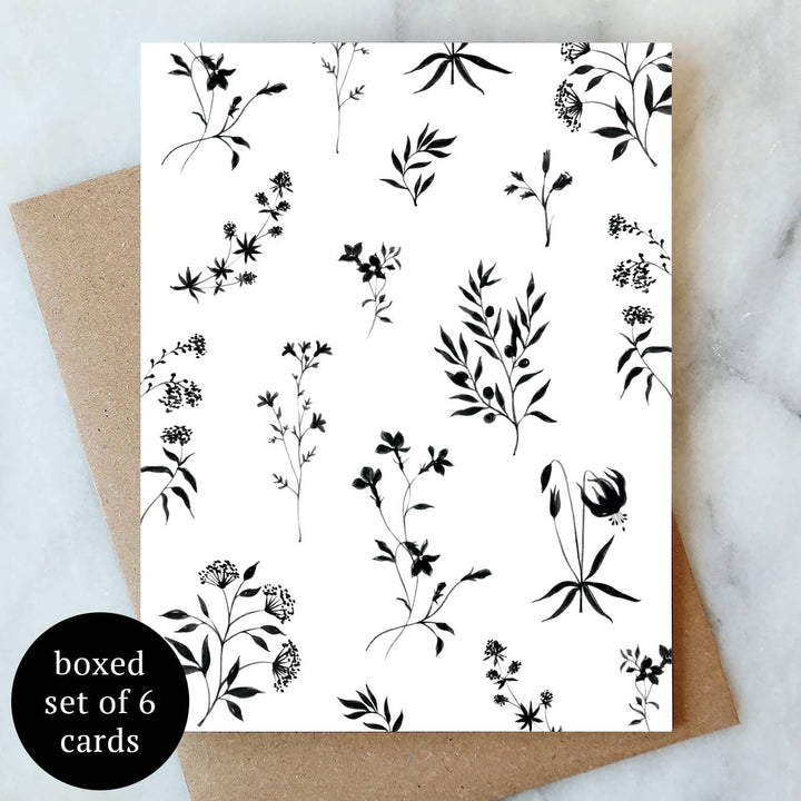 Botanical Blank Greeting Card - Box Set of 6 | Everyday Card