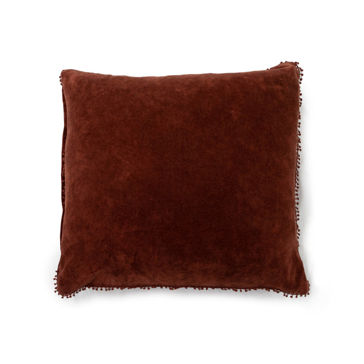 rust velvet pillow