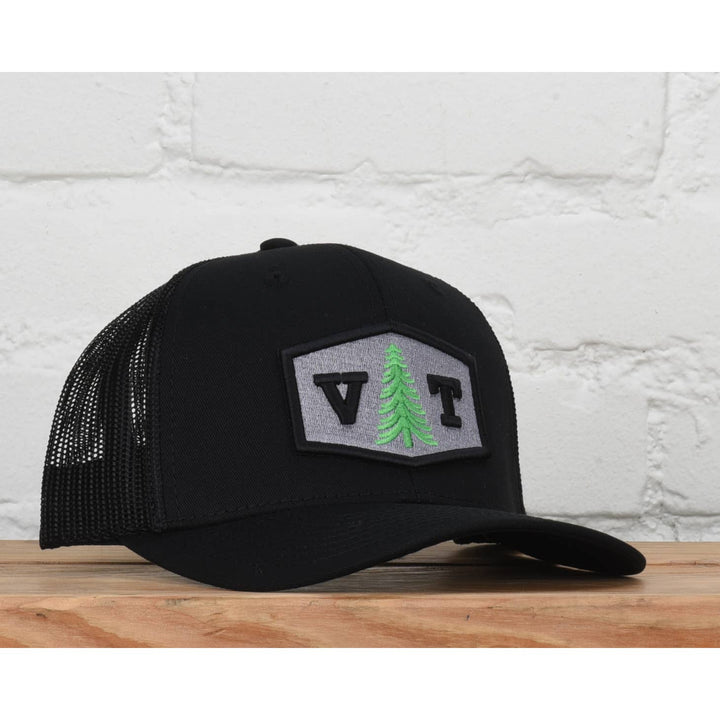 Vermont 3D Hexagon Snapback, Black/Black