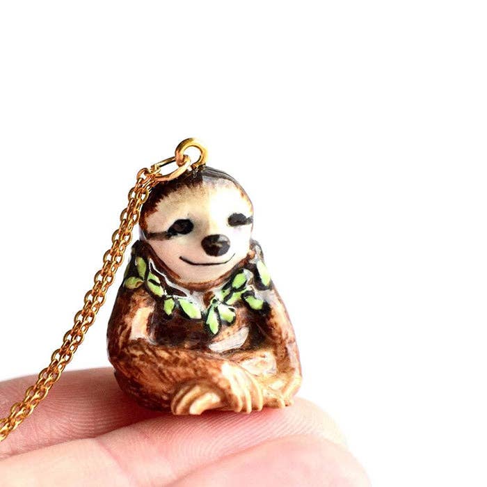 Happy Sloth Necklace