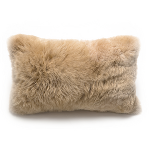 Alpaca  12 x 20 Pillow with down insert, champagne