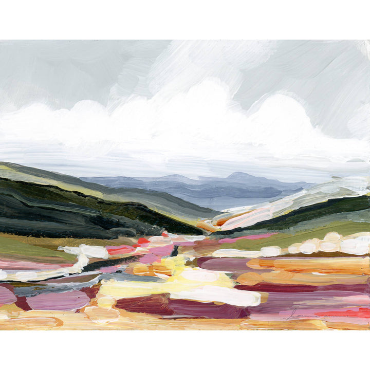 Laurie Anne Art - Vibrant Valley Horizontal Canvas Print 8x10