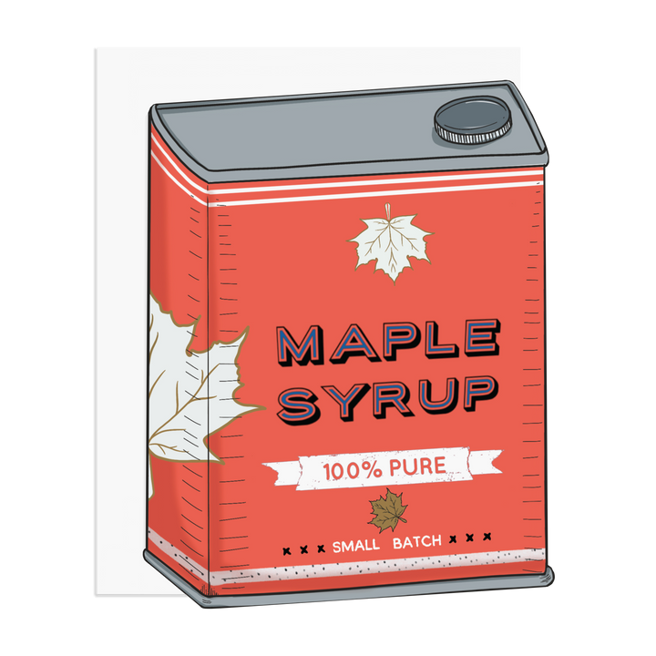 Maple Syrup Can Greeting Card