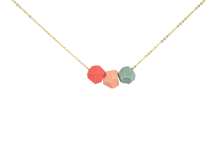 Faceted Cluster Necklace (warm color-way)