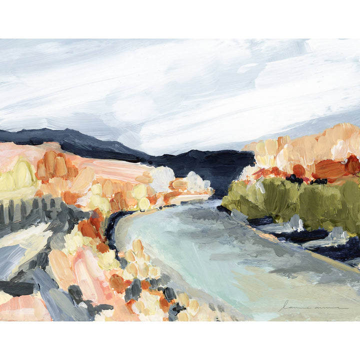 Laurie Anne Art - Painted River Horizontal Canvas Print