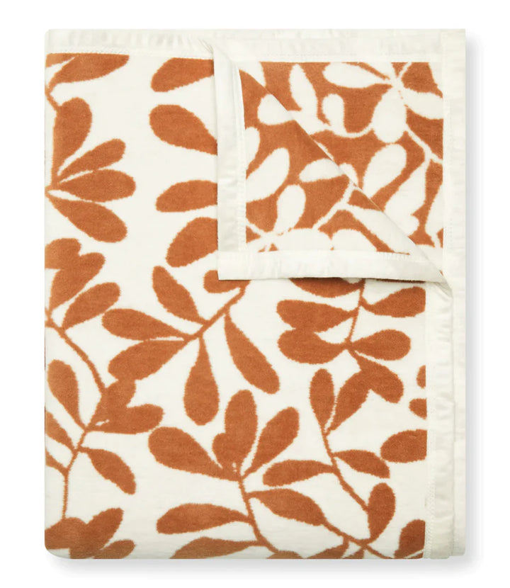 Fall Floral Rust Blanket