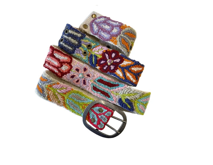 Folklorico Belt, Cream